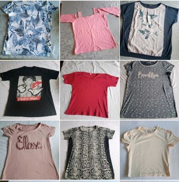 Lot de 36 tee-shirt femme toutes marques et tailles 