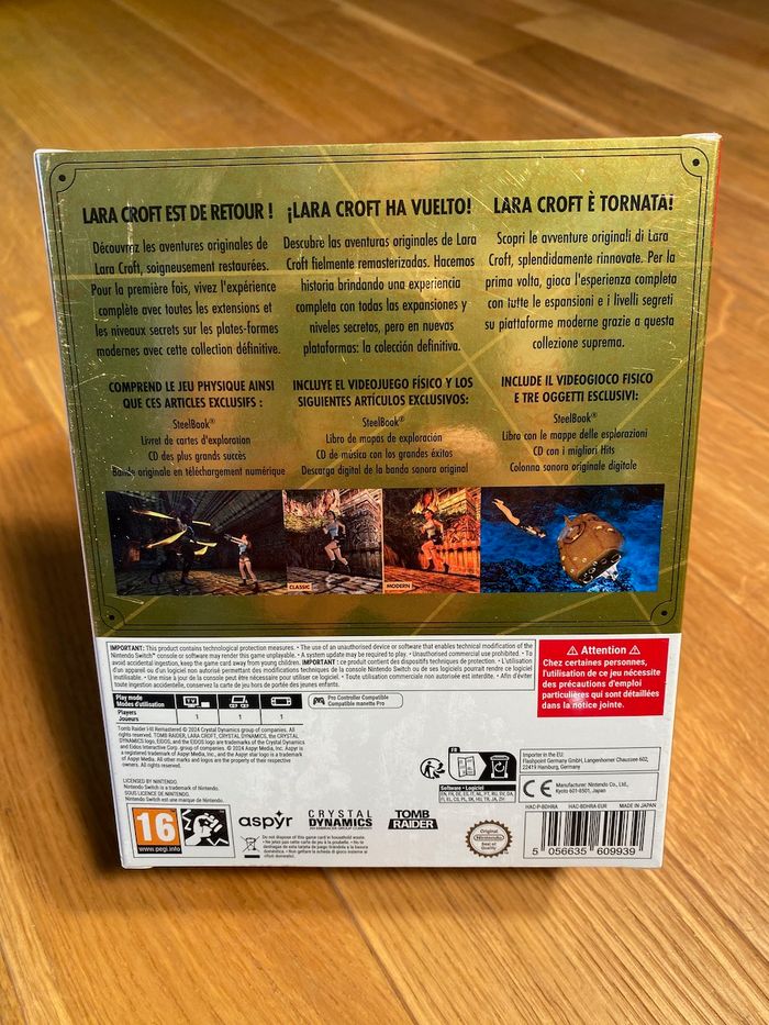 Tomb raider 1,2,3, remastered deluxe edition - Switch - coffret neuf - photo numéro 2