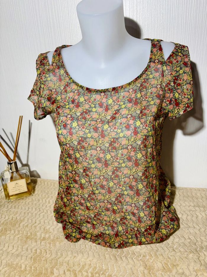 🌸 Top fleuri DDP - Taille M - photo numéro 2