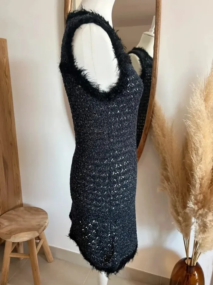 Robe en maille bleu marine et noire Tequila Solo - photo numéro 3