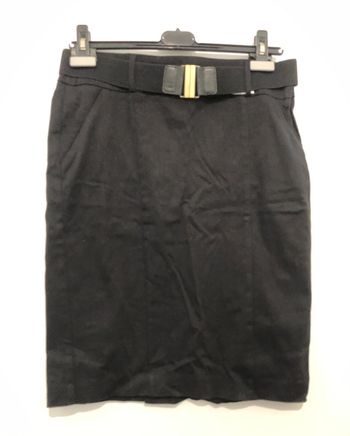 Jupe crayon noire Camaïeu avec ceinture intégrée taille 40