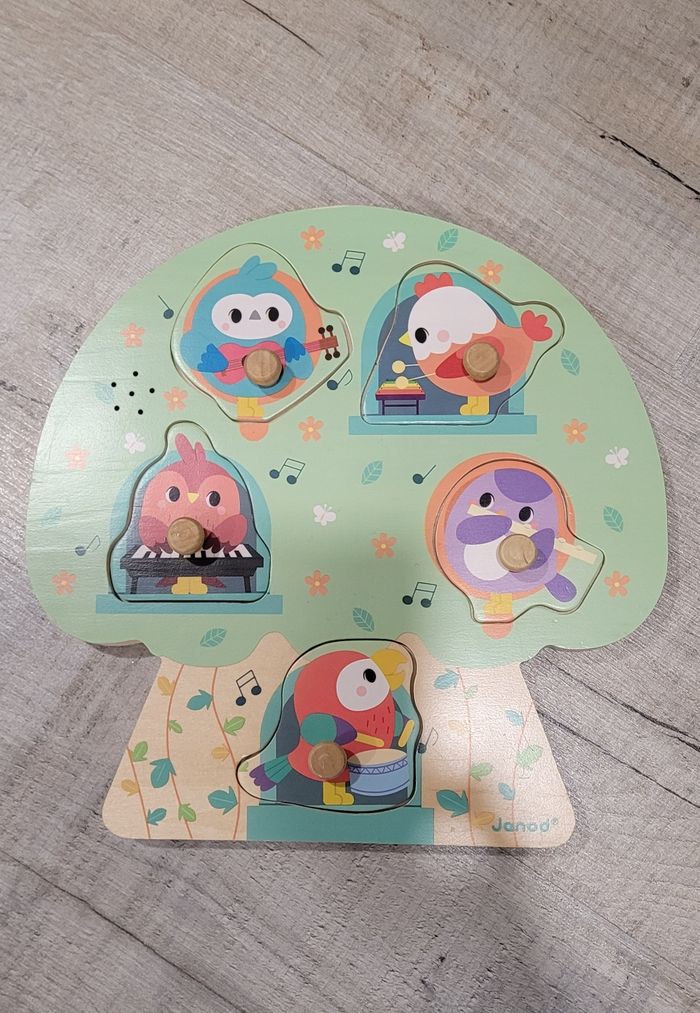 Puzzle musical en bois les oiseaux musiciens - photo numéro 3