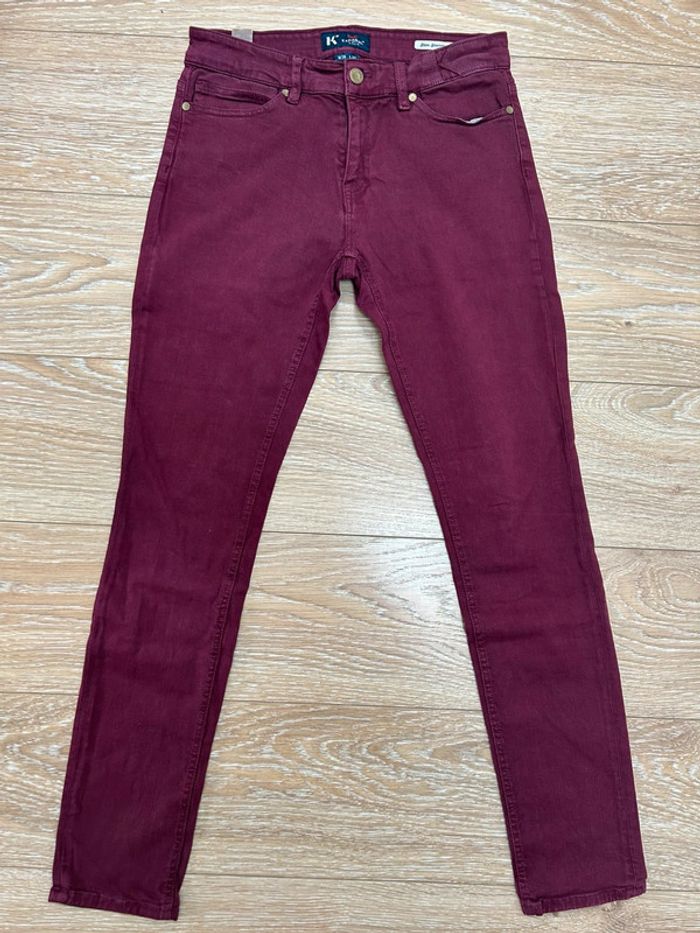 Jean kaporal bordeaux - slim standard - taille 38 -