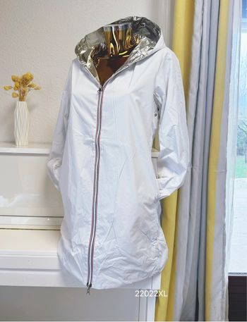 Veste longue mi saison blanche doré taille XL🌸