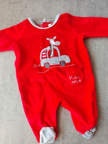 Pyjama rouge girafe