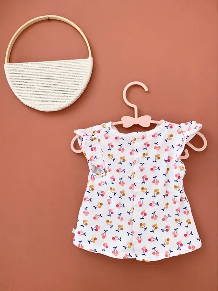 T-shirt Obaïbi motifs cerises – 6 mois - photo numéro 2