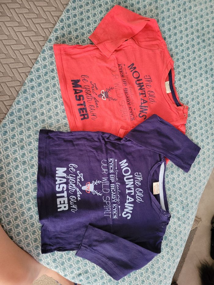 Lot 2 T-shirts manches longues 24mois