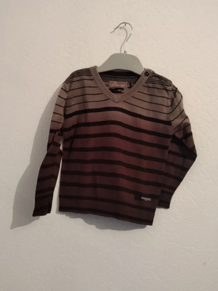 pull rayé Jean Bourget garcon 2 ans 86cm