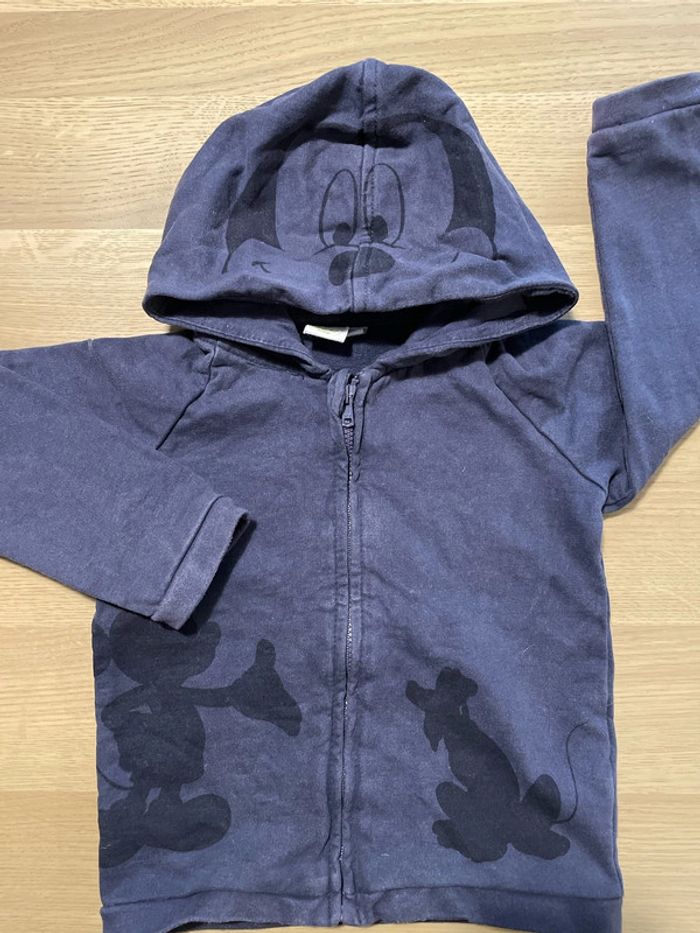 Gilet zippé bleu marine Disney 23 mois - photo numéro 2