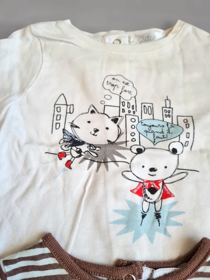 Lot 2 t-shirts manches longues garçon - photo numéro 2