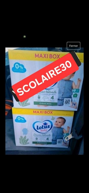 Lot de 2 maxi box 70 couches lotus