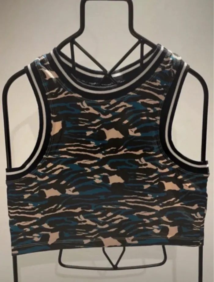 Débardeur crop top imprimé zébré Jennyfer – Taille M