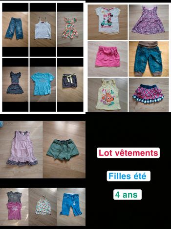 Lot de vêtements. Filles. Été. Taille 4 ans 