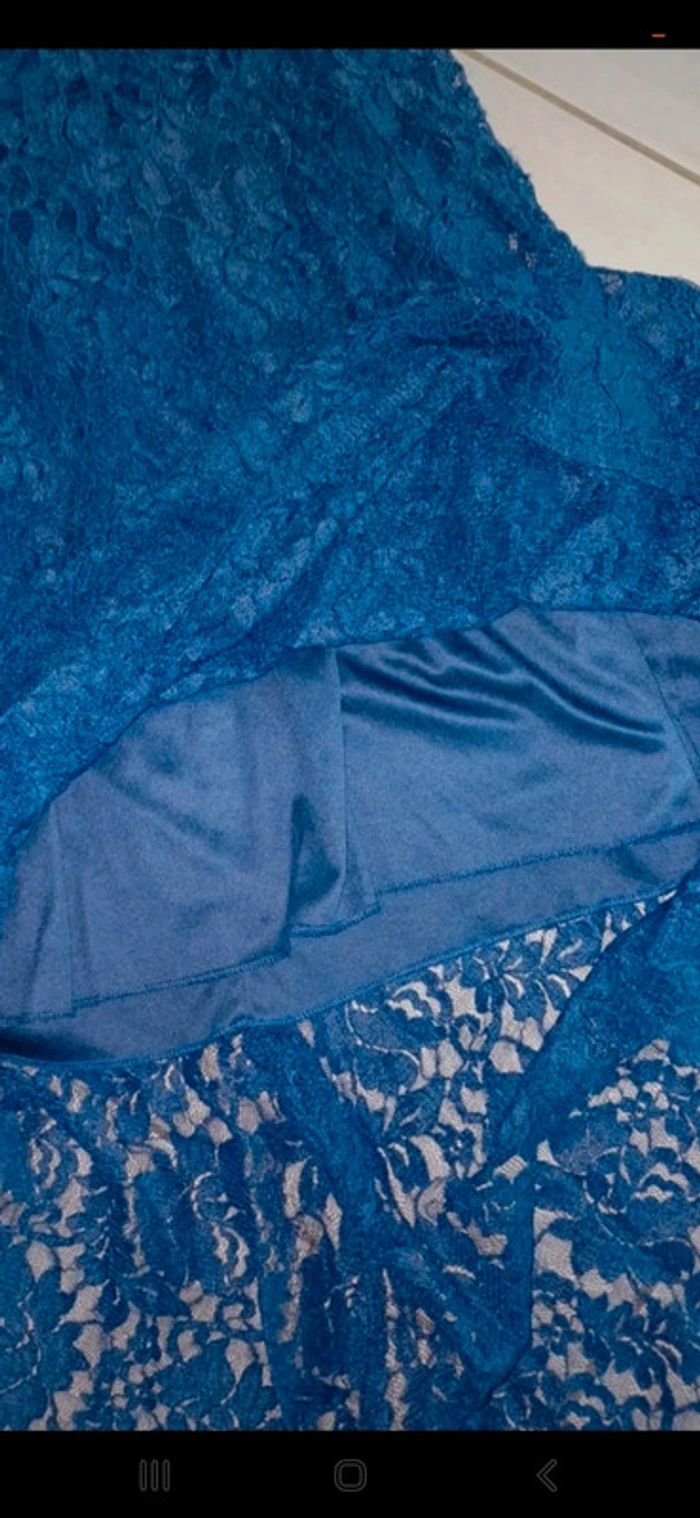Robe asymétrique bleu marine shein 9 10 ans - photo numéro 3