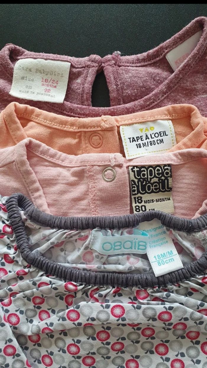 Lot de 4 tee-shirts manches longues 18 mois - photo numéro 7