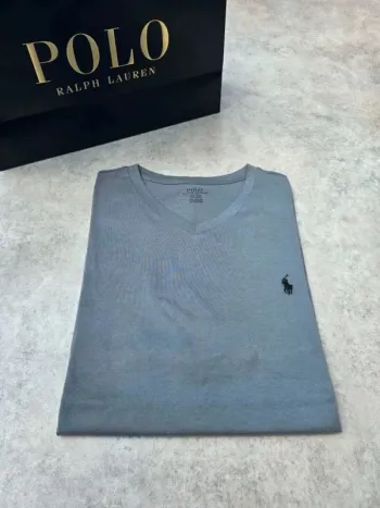 Tee-shirt Ralph lauren XL coupe col rond gris Homme Men tee17