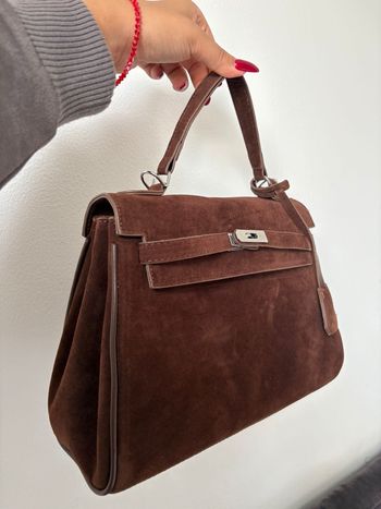 Sac à main suedine effet daim