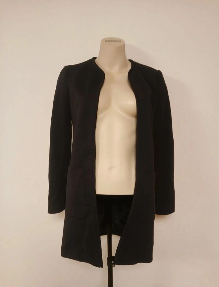 Veste longue bleu marine H&M