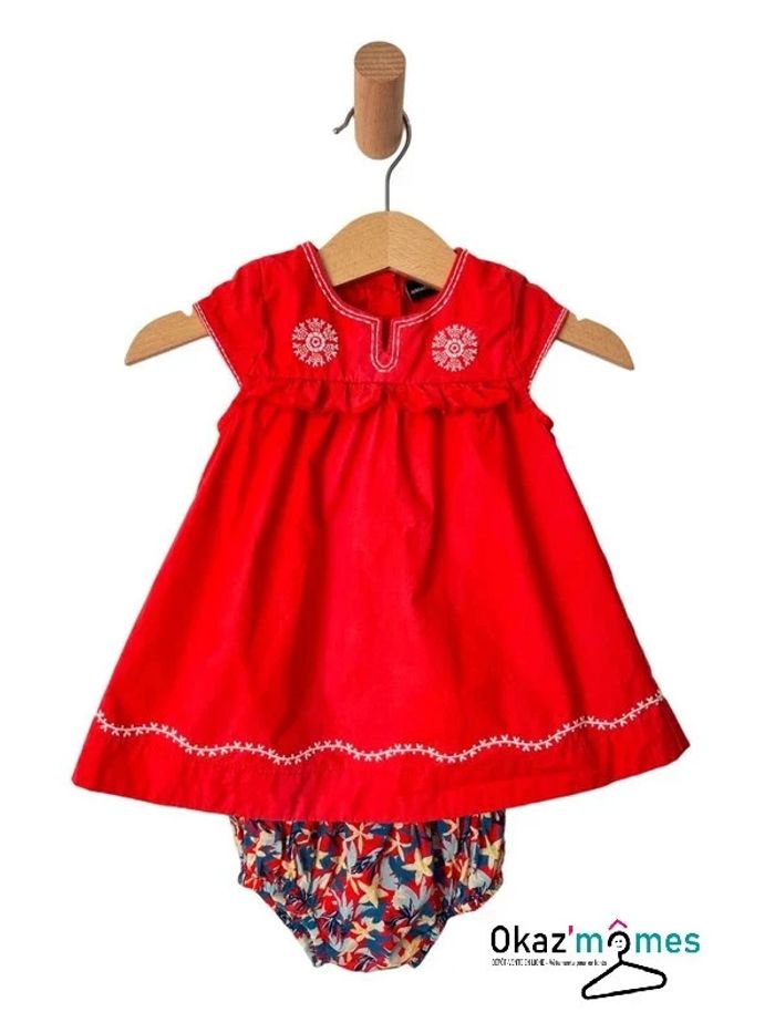 Ensemble d’été robe corail + bloomer - Sergent Major 3 mois (59cm)