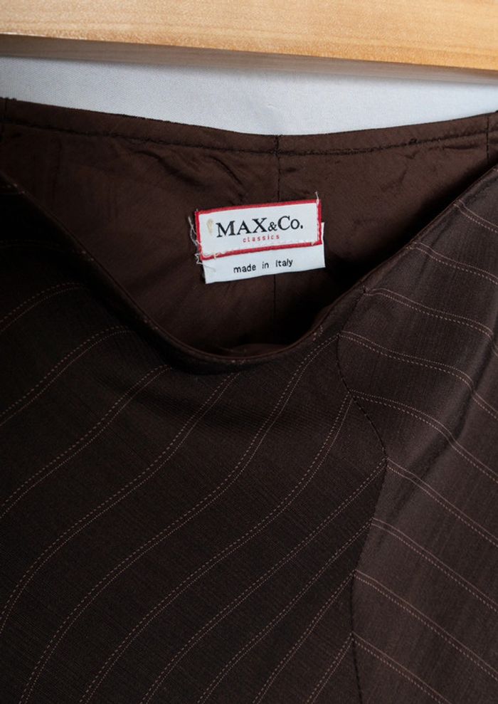 Jupe courte marron à rayures Brown skirt preppy y2k style Max&Co Size 36 - photo numéro 6