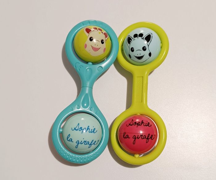 🩵 Petits hochets rotatifs  💚  Sophie la girafe