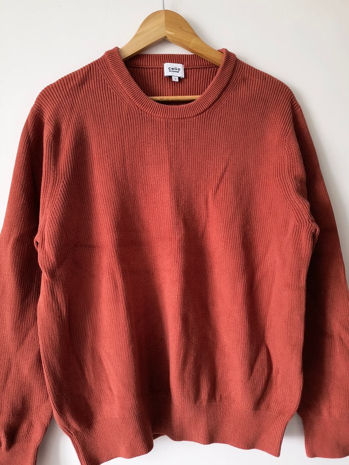 Pull homme terra cotta S