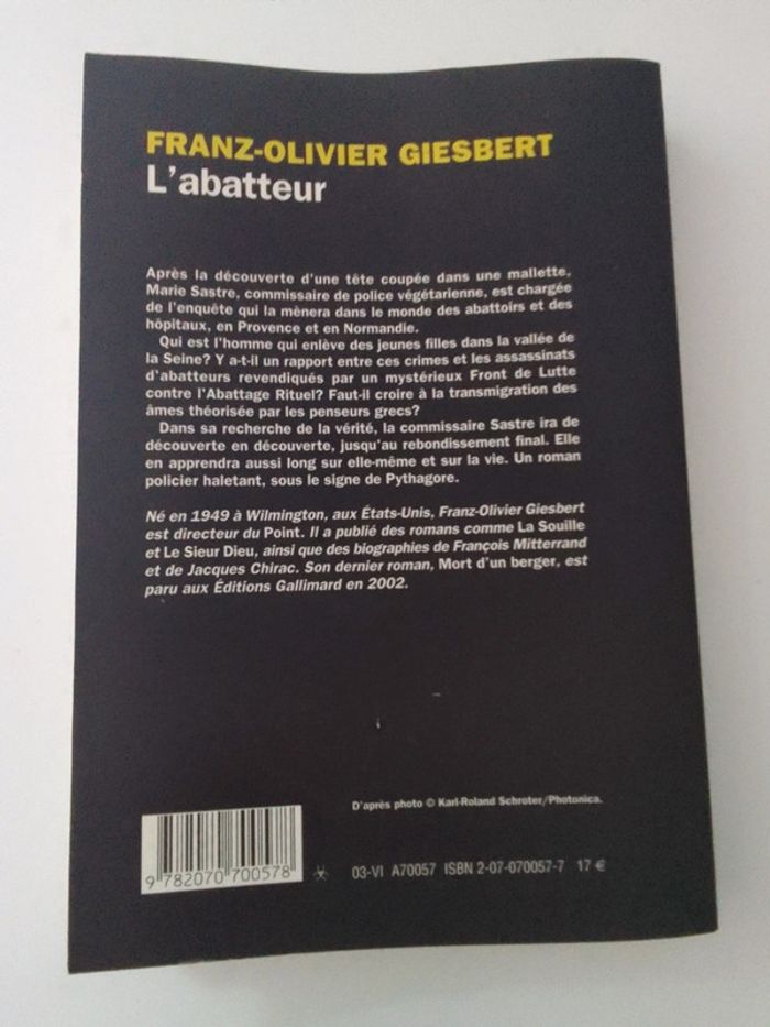 Livre L'abatteur de Franz-Olivier Giesbert - photo numéro 2