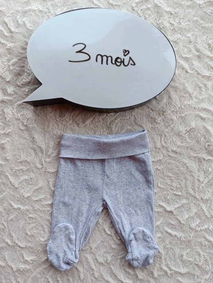 Legging avec pieds Mixte 3 mois Kiabi Eco conception 100% coton bio