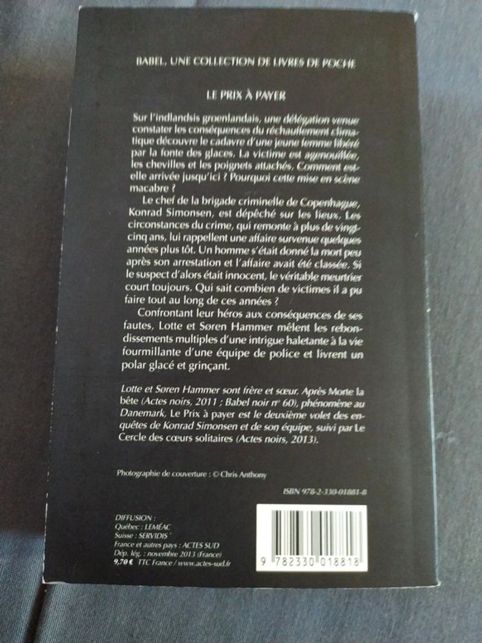 Le Prix à payer par Lotte et Soren Hammer - photo numéro 2