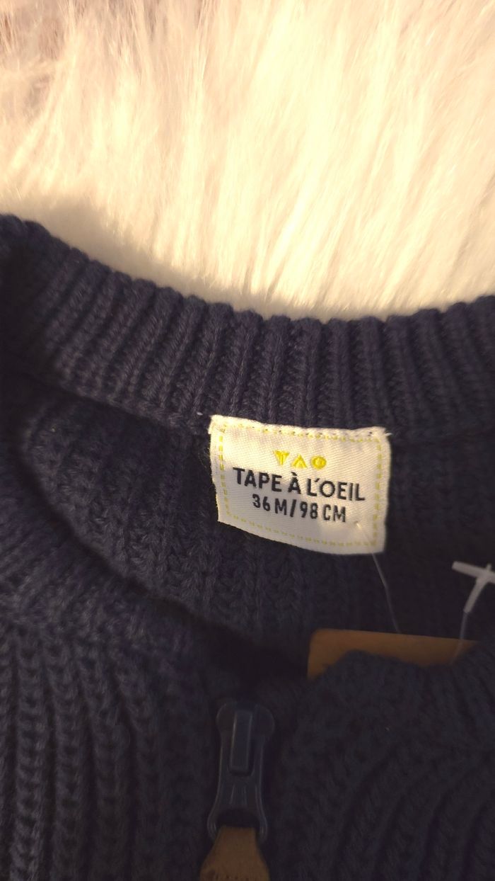 (Neufs non portés) 🏷🏷🥰🤩superbe  Ensemble gilet zippé et polo ml 36mois/3ans garçon 🤩🥰💙 - photo numéro 3