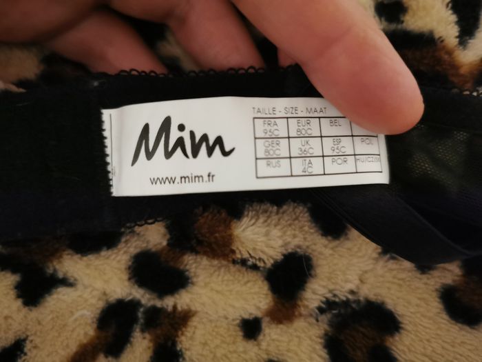 Soutien gorge noir rose dentelles MIM 95 C neuf - photo numéro 8