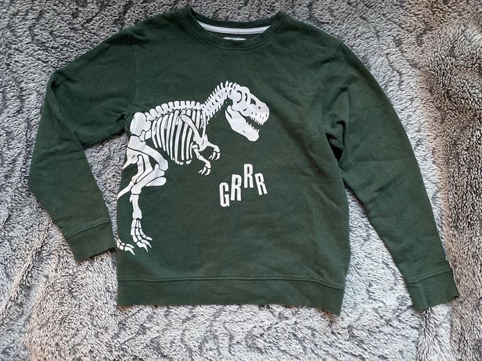Pull vert motif dinosaure 🦖 - 12 ans - photo numéro 2