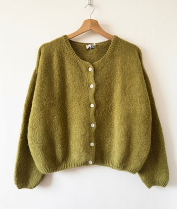 Gilet maille douce pistache