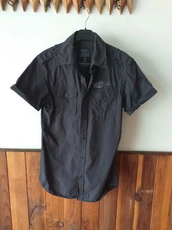 Chemise manches courtes anthracite