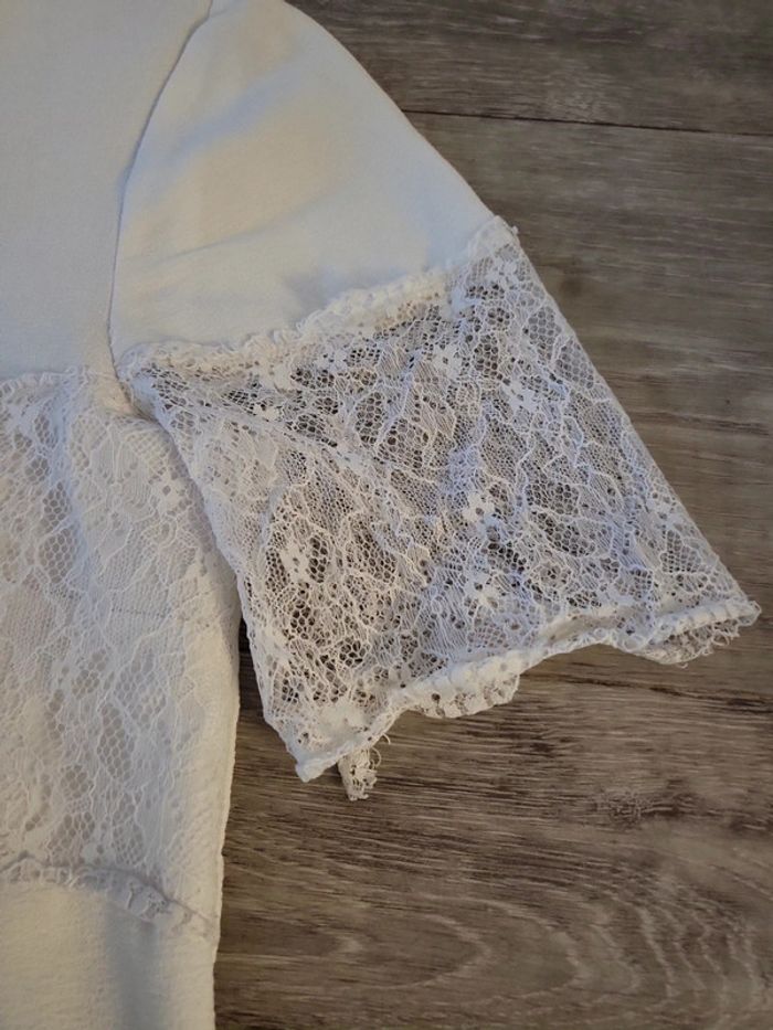 Tee-shirt blouse zara xs blanc - photo numéro 3