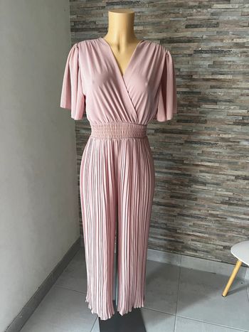 Combi pantalon rose poudré