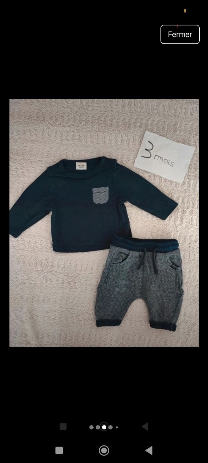 Lots vêtements bébé garçon taille 3 mois demi-saison/été - photo numéro 3