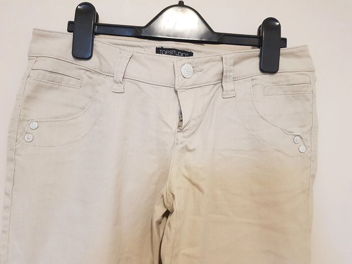 pantalon / jean crème - photo numéro 3