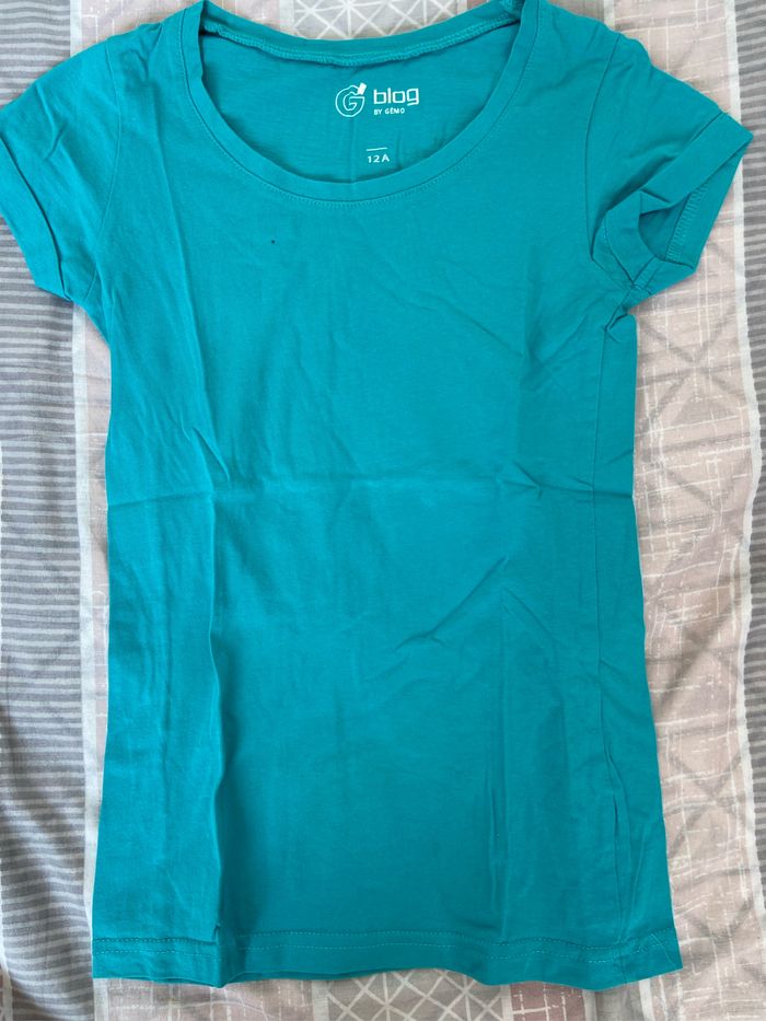 T-shirt bleu Gémo - photo numéro 2