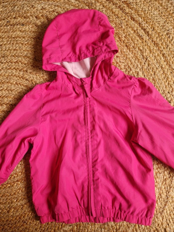 Blouson avec capuche rose fushia fille du pareil au même 18 mois 81cm - photo numéro 2