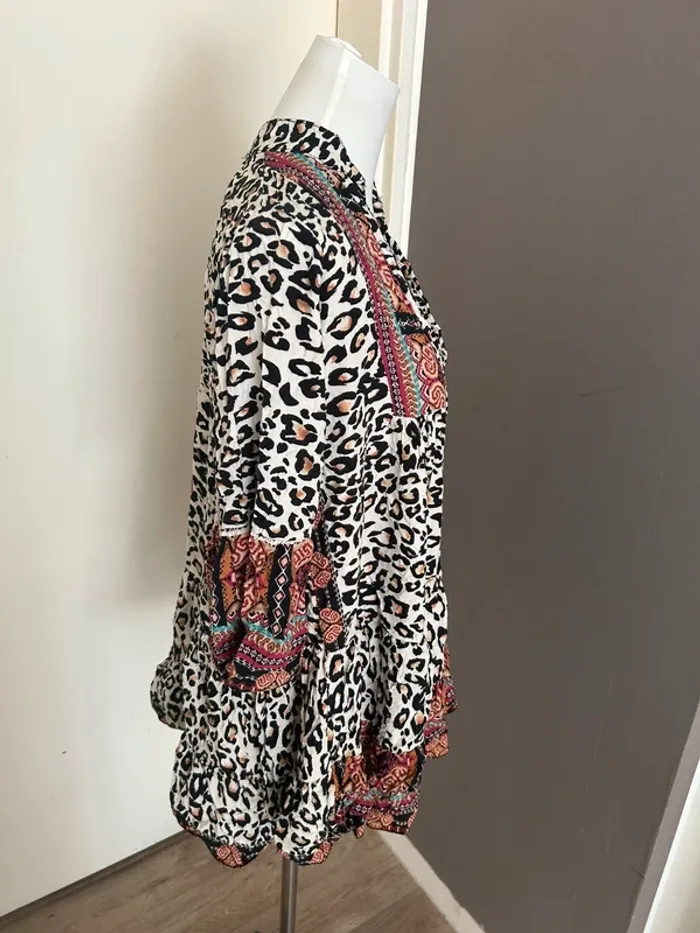 Sud express blouse, été tunique, imprimée, multicolore - photo numéro 5
