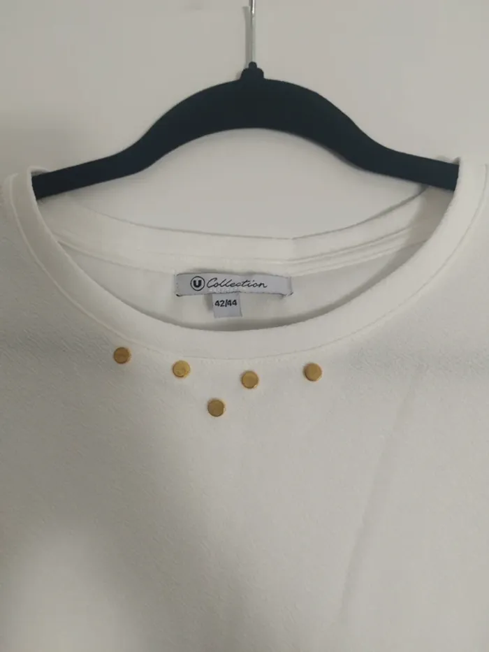 Blouse blanche "U Collection" - Taille 42/44 - photo numéro 4