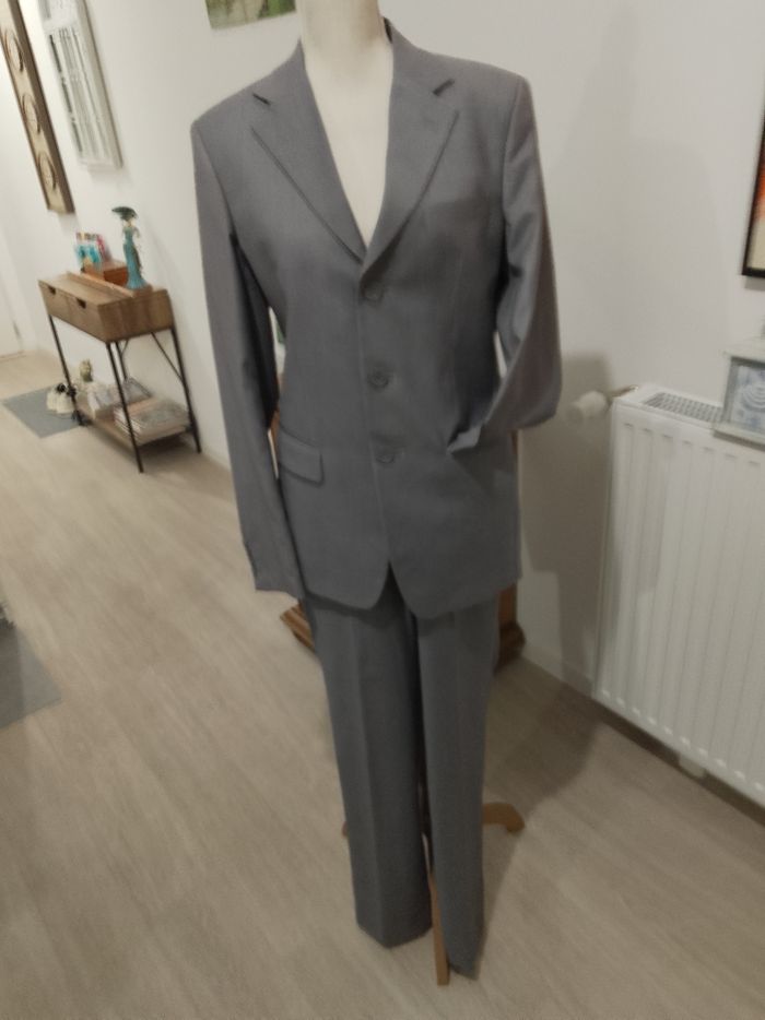 Costume gris clair toutes saisons homme '' Sans Marques'' - photo numéro 3