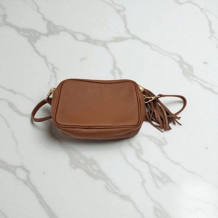 Vera Pelle sac bandoulière cuir marron - photo numéro 4