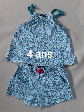 Ensemble été débardeur + short fille - okaidi - 4 ans