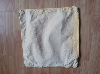 housse de coussin carrée jaune clair ou crème dégradé 40 cm coton épais