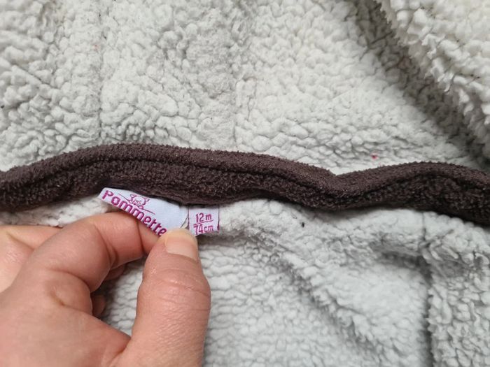 Veste 12 mois marron avec capuche - photo numéro 5