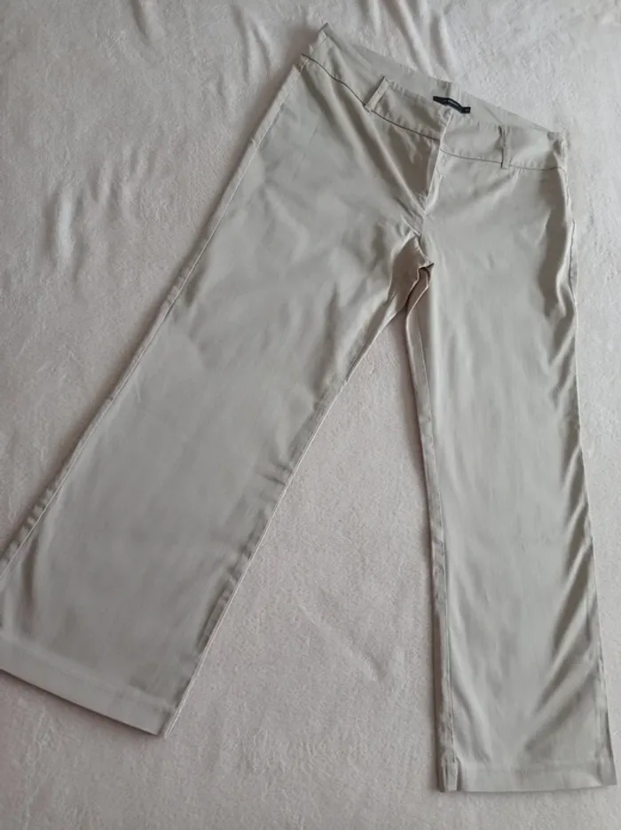Pantalon droit beige , Shesan 42 - photo numéro 4