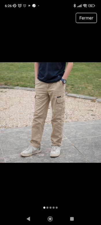 Pantalon beige cargo beige  firefy taille 14 ans