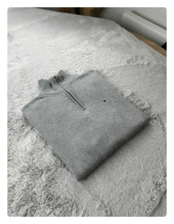Pull Half zip Tommy Hilfiger gris M